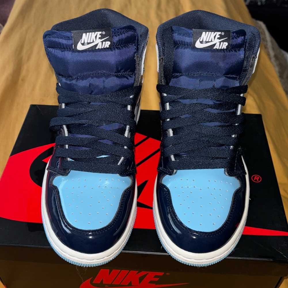 Obsidian/ Blue chill air Jordan 1